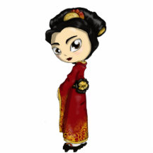 Geisha rojo de las fortunas escultura fotografica