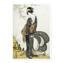 Geisha Standing in the Wind, Toyohiro, 1805 posters by japaneseartmall Geisha Standing in the Wind, Toyohiro, 1805 posters