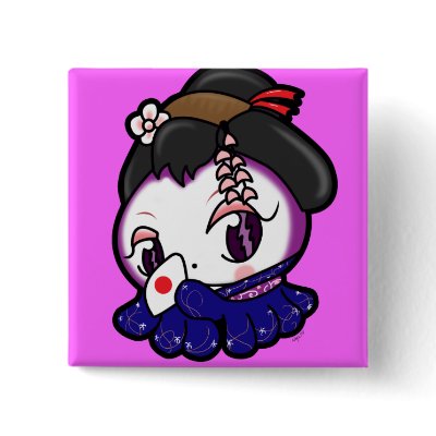 Geisha Tako-Chan Button by Vestque