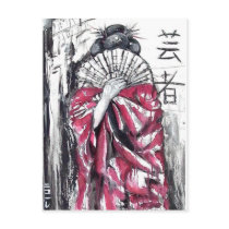 GEISHA THE ARTIST postcards by whittyart GEISHA THE ARTIST postcards