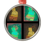 Geisha Times Four Christmas Ornament