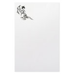 Geisha with black fans custom stationery