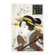 Geisha with Samisan, Eisen, 1826 posters by japaneseartmall Geisha with Samisan, Eisen, 1826 posters