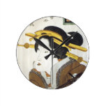 Geisha with Samisan, Eisen, 1826 Wallclock