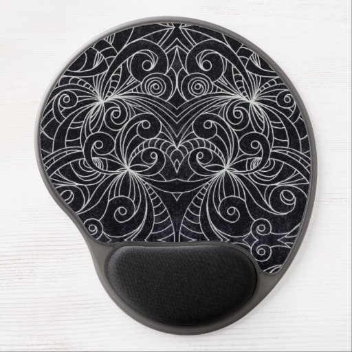 Gel Mousepad Drawing Floral Abstract Zazzle