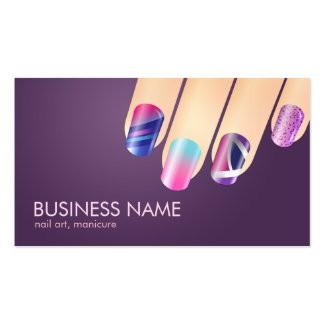 Gel or Acrylic Nail Business Card