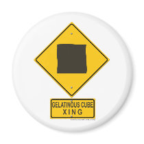 Gelatinous Cube XING Refrigerator Magnets