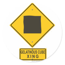 Gelatinous Cube XING Sticker