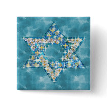 Gem decorated Star of David Buttons