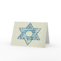 Gem decorated Star of David Greeting Card