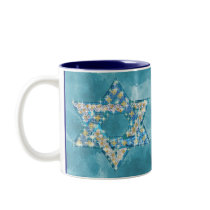 Gem decorated Star of David Mug
