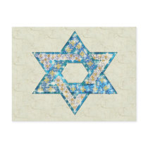Gem decorated Star of David Post Cards