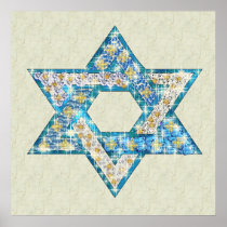 Gem decorated Star of David Print