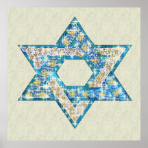 Gem decorated Star of David Print