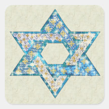 Gem decorated Star of David Stickers