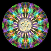 Gem Mandala Golden Aum Spiritual Art Sticker stickers