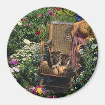 Geman Shepherd Pups Magnet Garden