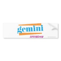 Gemini Aqua Bumper Sticker