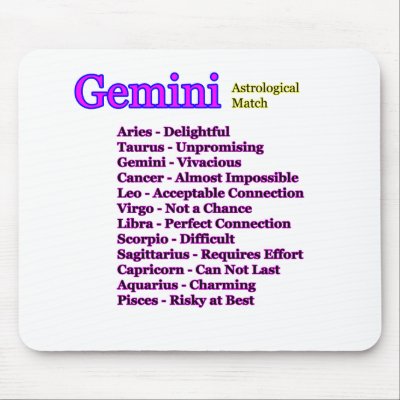 Gemini zodiac match