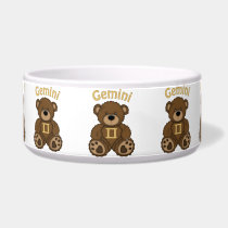 Gemini Astrology Dog Bowl pet bowls