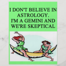 GEMINI astrology joke Flyer Design