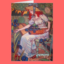 "Gemini" Astrology Sign Card