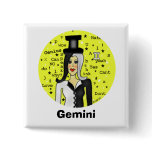 Gemini Chick Square Pin