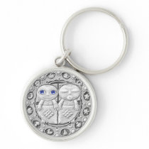 Gemini Coin premium keychain
