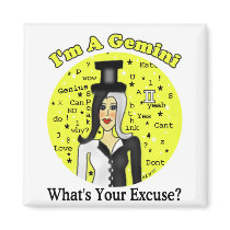 Gemini Excuse Magnet by Victoreeah Gemini Excuse Magnet