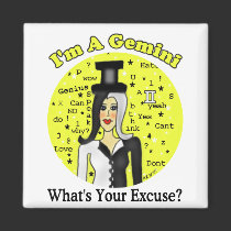 Gemini Excuse Magnet by Victoreeah Gemini Excuse Magnet