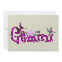 Gemini Flowers Custom Invites
