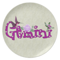 Gemini Flowers Plate