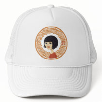 gemini Girl. Signs of Zodiac Print on Handbag hats