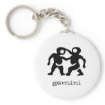 Gemini in black key chain
