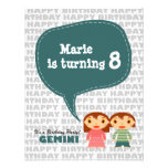 Gemini Kids Party Invitation