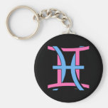 Gemini & Pisces PkBl Key Chain