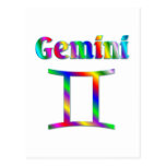 Gemini Rainbow Post Card