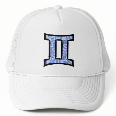 Gemini Symbol (style1_blue) hat by AstrologicalDesigns