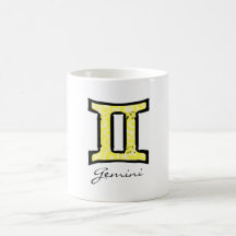Gemini Symbol (style 1_yellow) mug