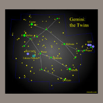 Gemini the Twins Constellation poster posters