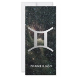 Gemini Twins Zodiac Star Sign Universe Bookmark Rack Card Template