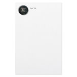Gemini Twins Zodiac Star Sign Universe Letter Custom Stationery