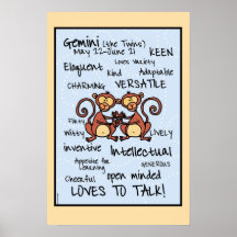 Gemini wordcloud  poster