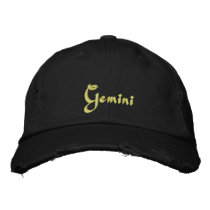 Gemini Zodiac Embroidered Cap / Hat Embroidered Baseball Caps