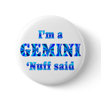 Gemini Zodiac Sign Pinback Buttons