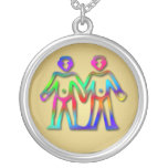 Gemini Zodiac Star Sign Color Line necklaces