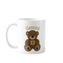 Gemini Zodiac Teddy Bear mugs