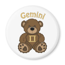 Gemini Zodiac Teddy Bear magnets
