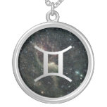Gemini Zodiac Universe Sterling Silver Jewelry necklaces