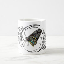 Gems Black Butterfly Coffee Mugs
